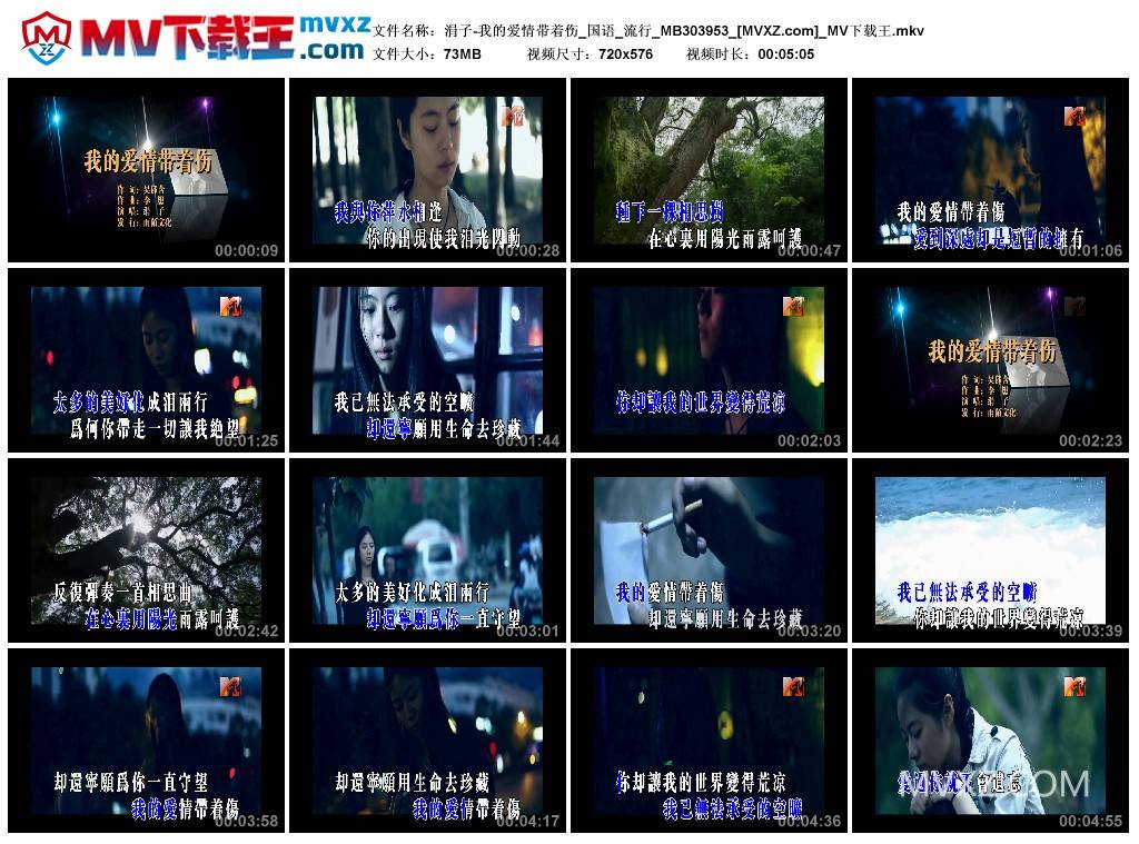 涓子-我的爱情带着伤_国语_流行_MB303953